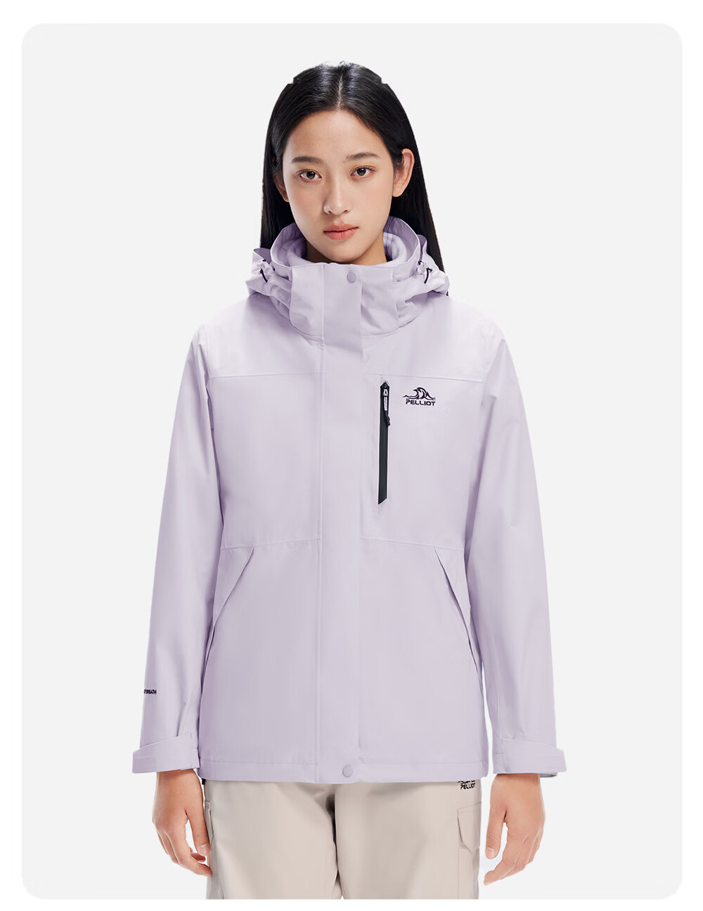 Pelliot Zhao Lusi Same Style Shan Ye Classic 2.0 Three-In Jacket, Autumn And Winter Women's Waterproof Coat, 12340106, White, Size L 25
