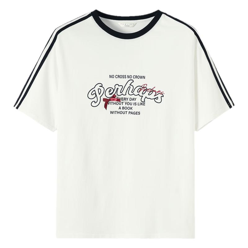TonLion 2026 Summer Women's Short Sleeve T-Shirt Cotton American Casual Fashion Loose Trendy Top