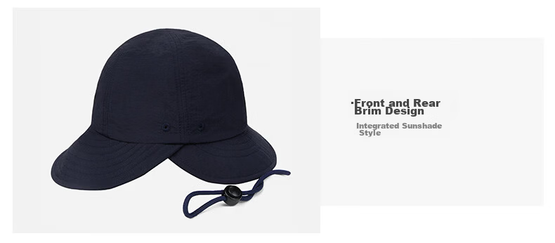 Dickies New Solid Color Double Brim Sunshade Fisherman Hat Unisex Couple Large Brim Breathable Sun Protection Hiking Cap Blue 6