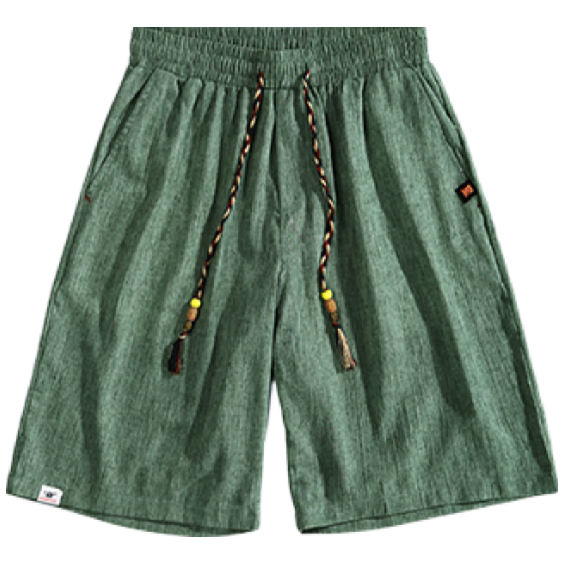PLAYBOY Men's Ice Silk Linen Casual Five-Point Shorts 2026 Summer Thin Trendy Loose Quick-Dry Mid-Length Pants