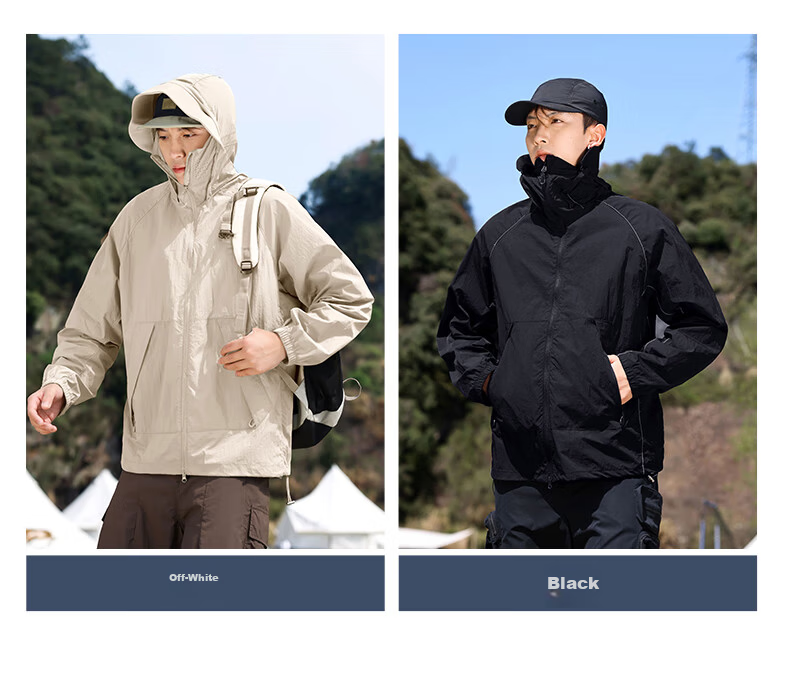 EASTERN CAMEL Unisex Summer UPF50 Sun Protection Outdoor Fishing Jacket Light Gray XS 8
