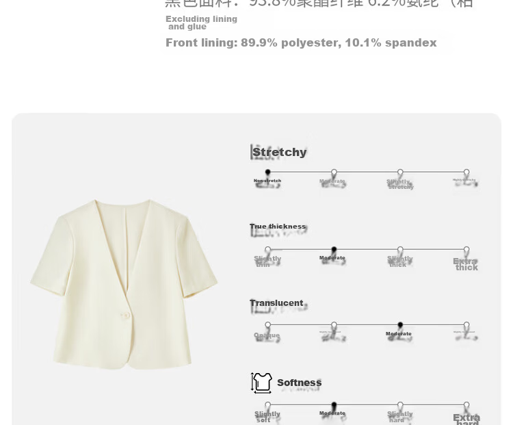 Sentubila Women's Summer Cool Feeling Sun Protection High-End Padded Shoulder Short Blazer Jacket Apricot M 12