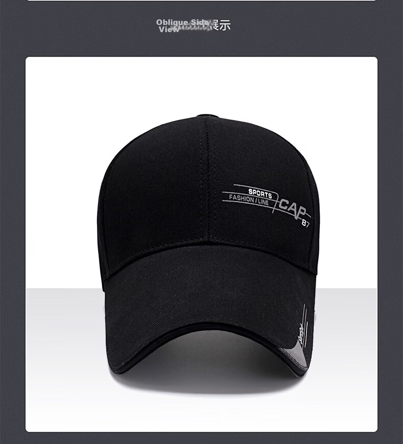 RED DRAGONFLY Men's Summer Outdoor Long Brim Sun Hat Mesh Baseball Cap Fishing Travel Duckbill Sunshade Breathable Sun Hat 9