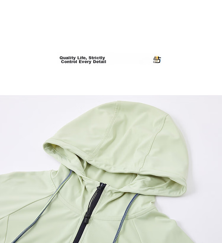 Demana UPF50+ UV Protection Spring Outdoor Sports Hooded Drawstring Petite Women's Jacket 12