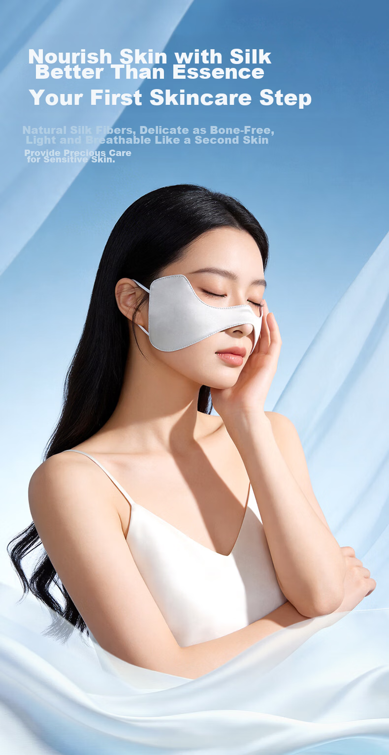 GOLOVEJOY High-Quality 100% Mulberry Silk Sunscreen Face Mask for Running and Golf, Breathable Eye Corner Protection 4