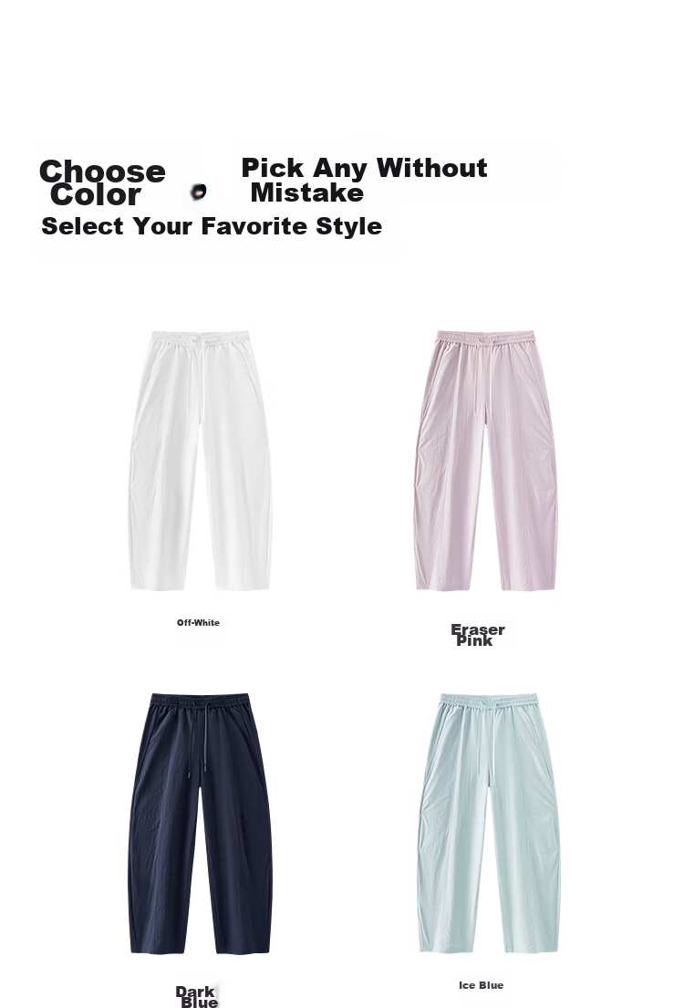 Semir Women's Casual Summer Sun-Protective Moisture-Wicking Textured Panel Loose Wide-Leg Pants 2026 Long Trousers 109326127012 28