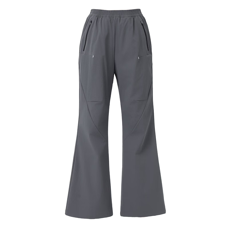 Langsha Paratrooper Work Pants Women Spring Summer High Waist Slight Flare Straight Leg Stretch Water-Repellent Casual Flared Hiking Trousers