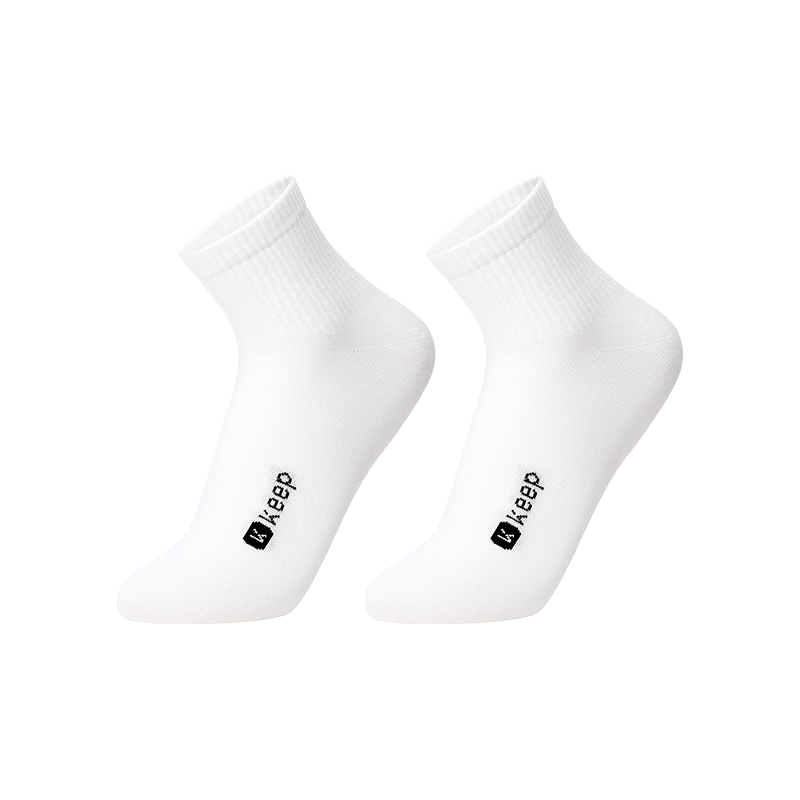 Keep Solid Mid-Calf Sports Socks [10A Antibacterial] Summer Breathable Running Tennis Basketball Socks for Men and Women