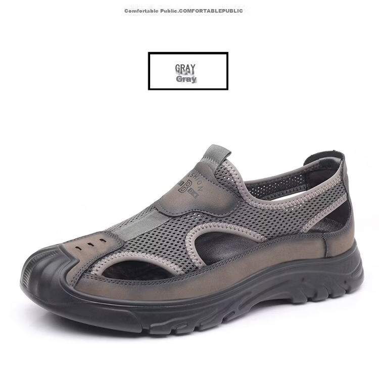 Jingzhenlianggong New Casual Sandals High-Quality Ultra-Soft Men's Breathable Sandals Wear-Resistant Non-Slip Dark Brown [Water-Resistant] Size 41 23