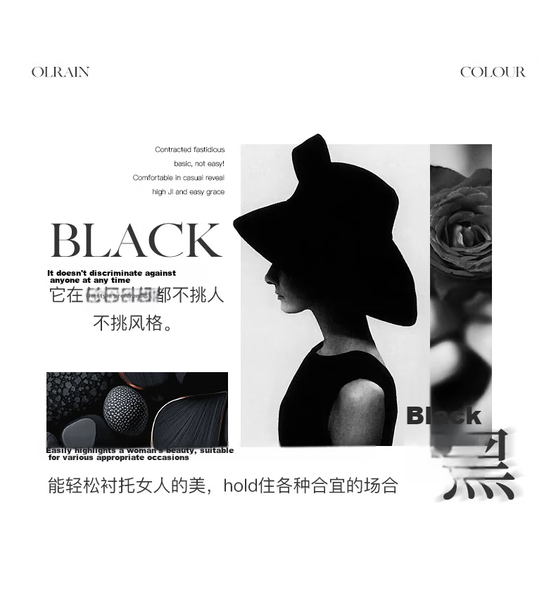 Olrain French Lace Hollow Out Puff Sleeve Splice Dress Women Summer Elegant Straight Dress Black and White M 5
