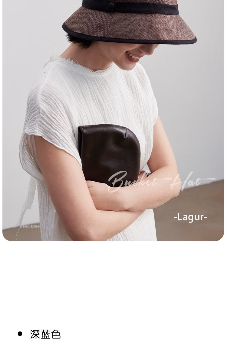 Lagur Japanese Linen Feel UPF100+ Sun Protection Breathable Summer Sun Hat Fisherman Hat New Coffee Color 18