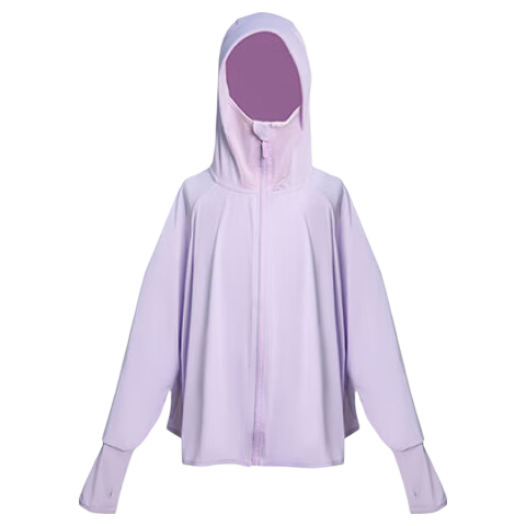 Moremerry Children's Sun Protection Clothing, Cool And Breathable, UV-Resistant, for Boys And Girls, Lightweight Summer Sun Protection Garment, Wisteria Flower Pattern, Size M