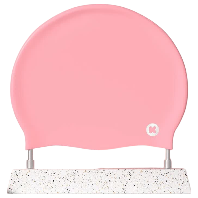 Keep Children's Swim Cap for Girls And Boys, Silicone Waterproof Non-Binding, Cute Solid Color Professional Swimming Cap for Girls, Peach Pink