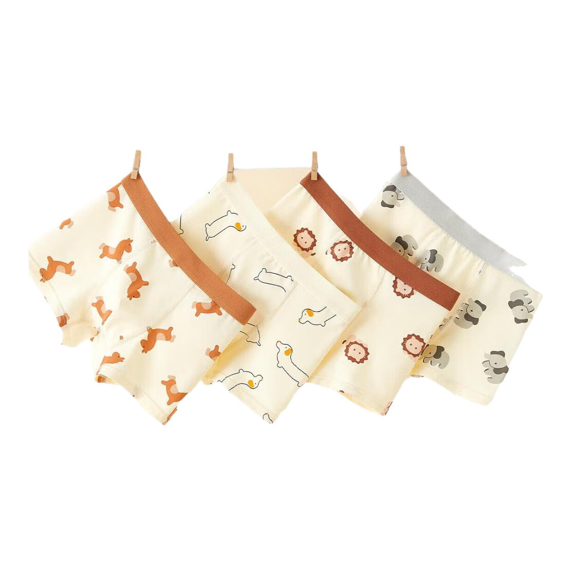 Mianqixiong Boys' Cotton Underwear Children's Pure Cotton Class A Shorts 2025 New Four-Boxers for Boys Elementary School Students 4-Pack - G203-L