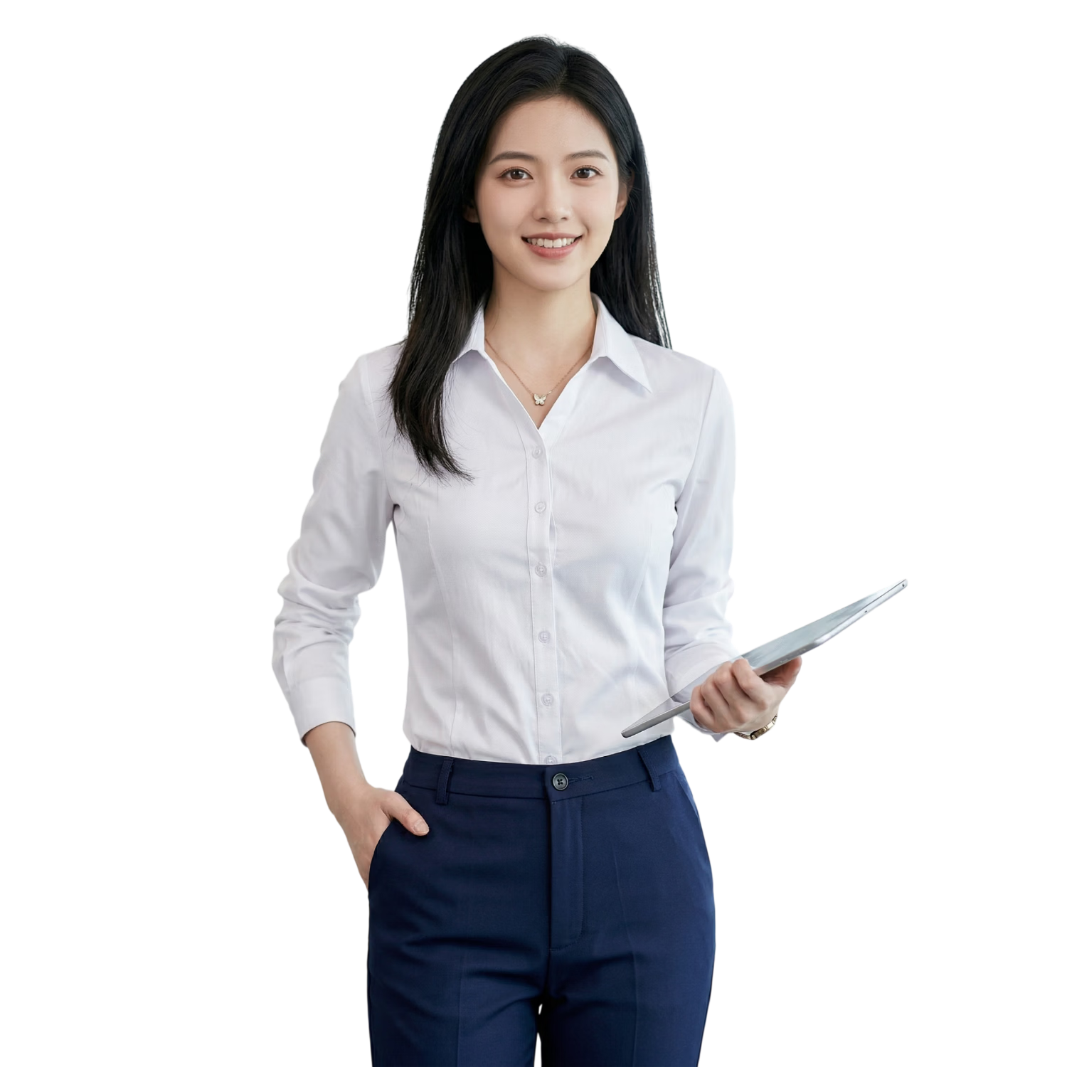 Chaoxu White Shirt Professional Long Sleeve Women Interview Commuting 2026 New Slim Fit Casual Wrinkle-Free Shirt
