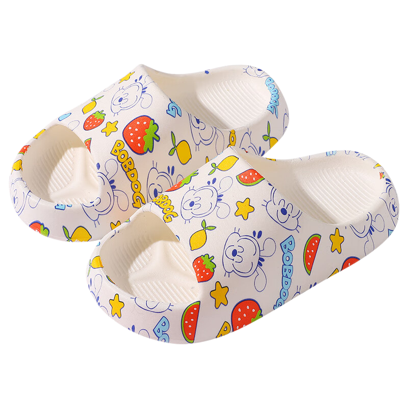BOBDOG Children's Slippers for Boys And Girls, Soft-Soled Non-Slip Home Cartoon Sandals for Toddlers, Yellow, Size 220