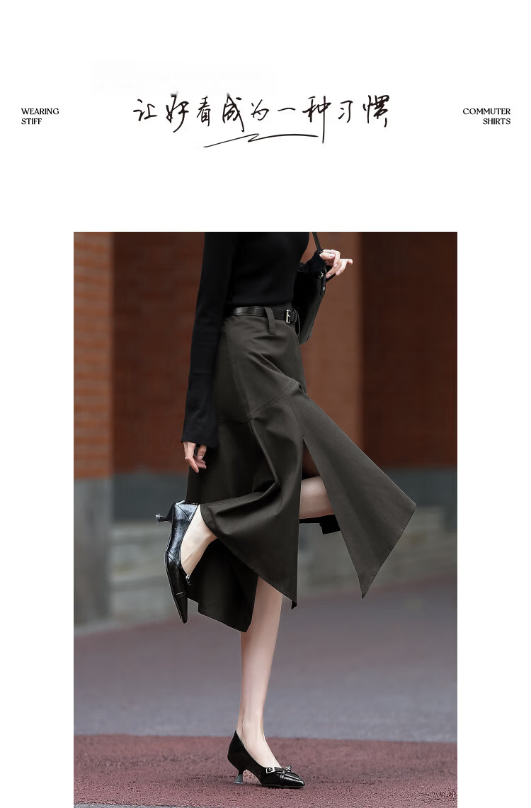 Demana Artisan Pure Cotton Woven Spring Design OL Irregular Hem A-Line Mid-Length Women's Skirt 9