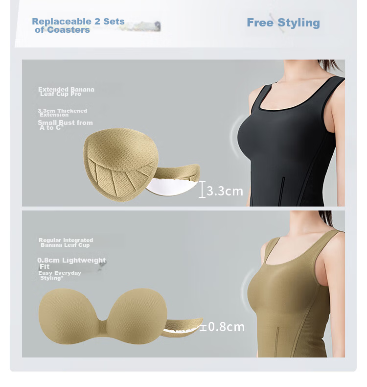 Beneunder 5D Vest Strap Bra Women's Inner Wear Outer Wear Spring Summer Back Shaping Yoga Black S 17