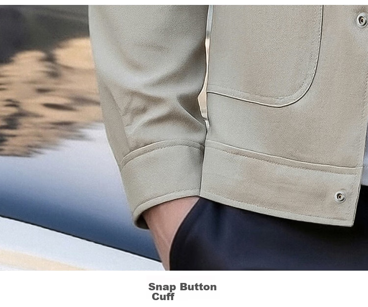 Caesar [Tencel Linen] Polo Collar Jacket Spring Summer Men's Workwear Solid Color Simple Breathable Casual Coat 14