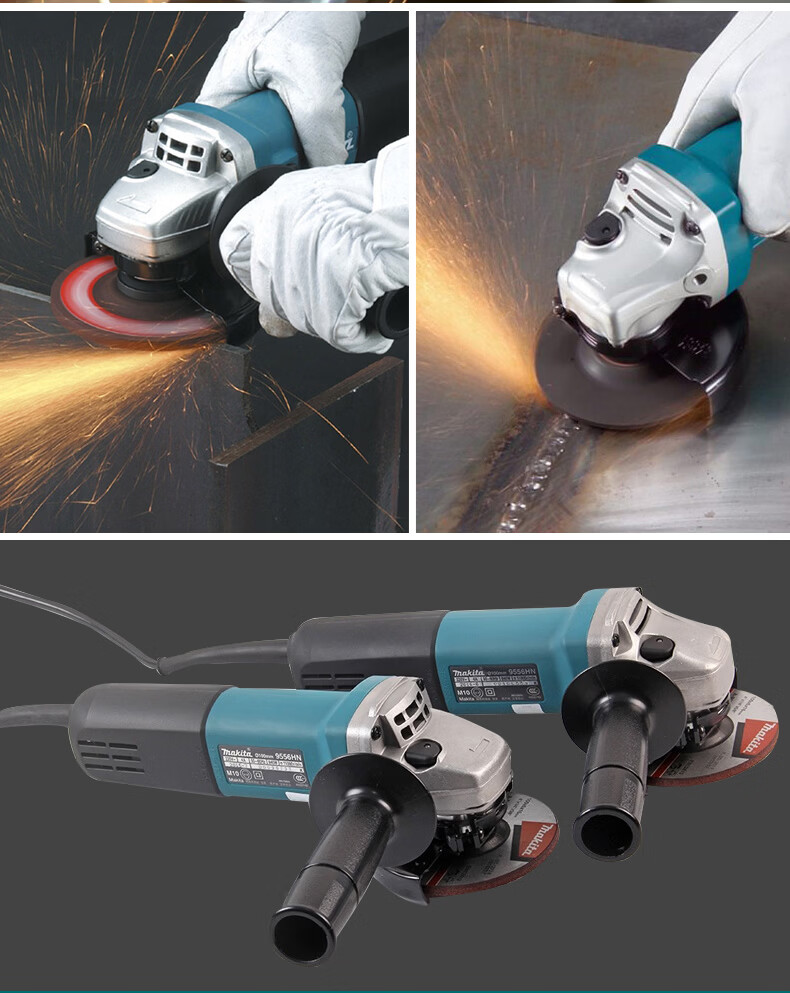 MAKITA 9556HNG Multi-Function Angle Grinder Polisher Cutting Machine Hand Grinder Reinforced Gearbox 16