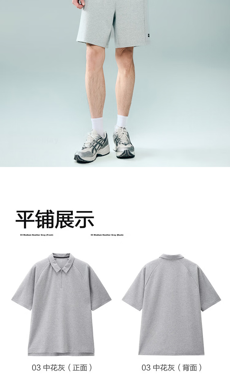 Giordano 2026 Summer Black Technology Cooling Half-Zip Raglan Collar Short Sleeve Polo Shirt Men 13016210 19