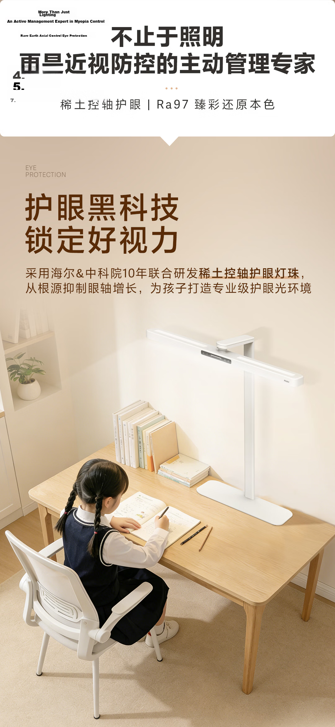 Haier Ultra National Standard 5A Eye Protection Desk Lamp Large Road Lamp Z5-Pro Touch Radar Model 2