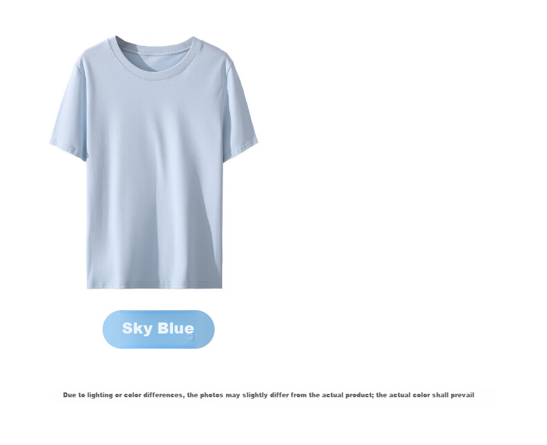 Yiershuang Women's Summer Thin Cotton Short Sleeve T-Shirt Sleepwear Simple Solid Color Versatile Breathable Top 13