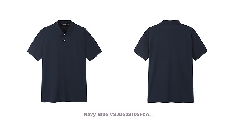 Youngor Cool Feeling Spring Summer New Men's Short Sleeve Casual Solid Color Polo Shirt Gray VSJD533105DCA M 23