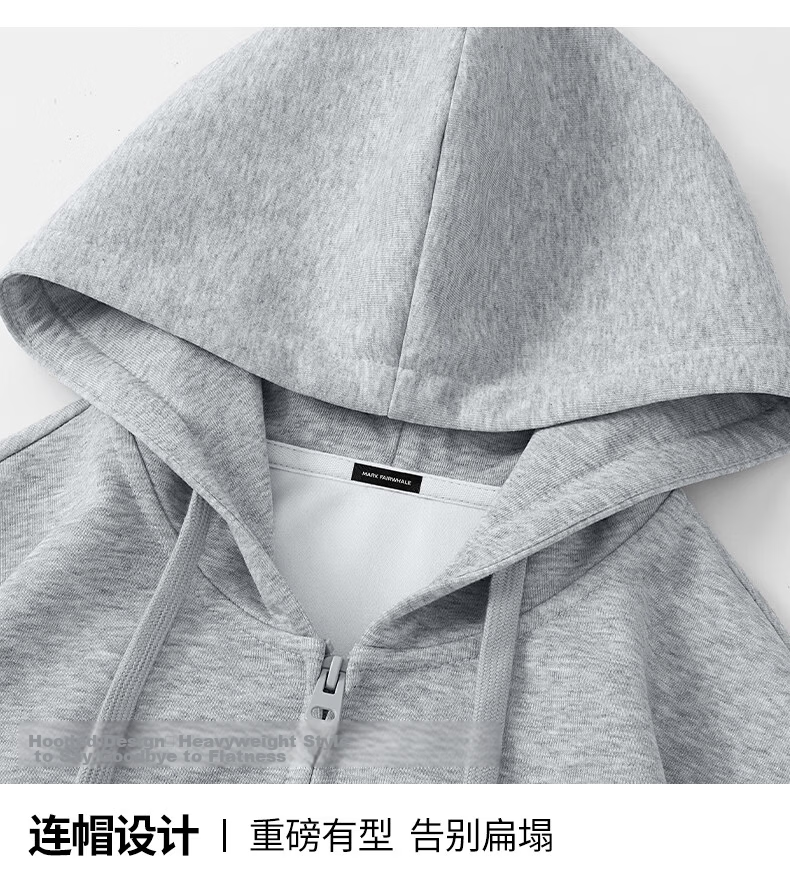 Mark Fairwhale Zip-up Hoodie Jacket Unisex Spring Autumn 2026 New Heavyweight Black XL 17