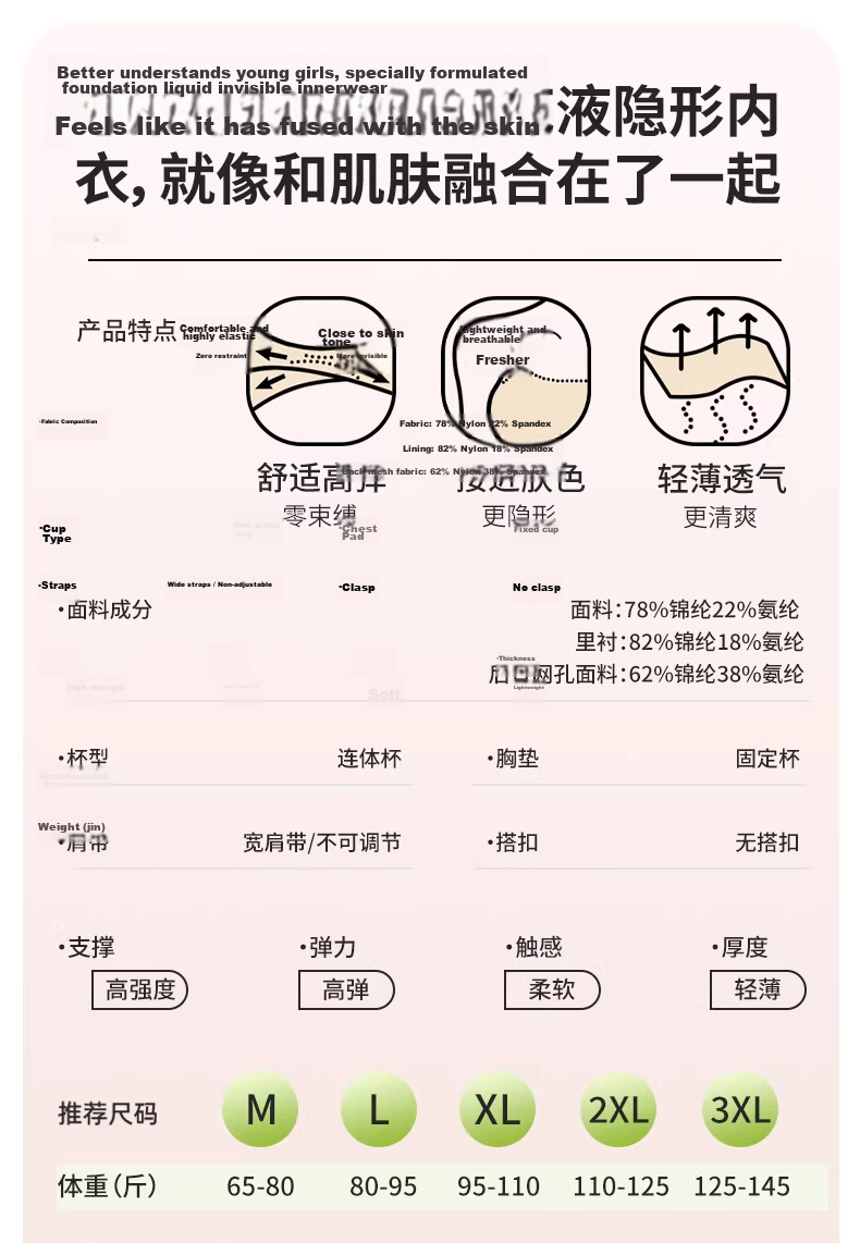 YUZHAOLIN 2-Pack Girls Foundation Invisible Underwear Teen High School Student Development Period Girls Vest Bra 2