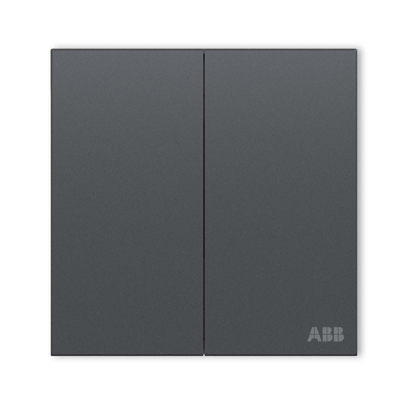 ABB Switch Socket Panel, Yingzhi Series Gray Two-Way Double Control Switch, CA106-MG