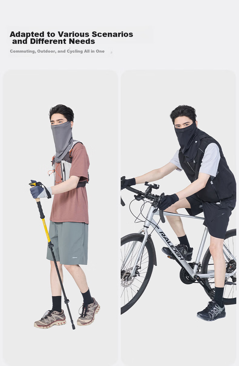 MISSION UV Ice Silk Sun Protection Face Mask for Men, Cycling and Mountaineering, Summer UV Protection Neck Cover, Full Face Sun Shield Mask 5