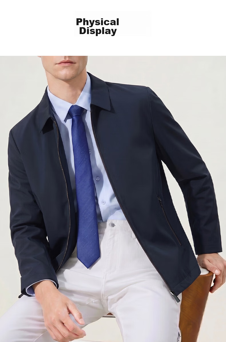 Shanshan [Three-Proof] Executive Jacket Men's Seamless Lapel Coat Business Commuter Wrinkle-Resistant Civil Servant Top Black 9