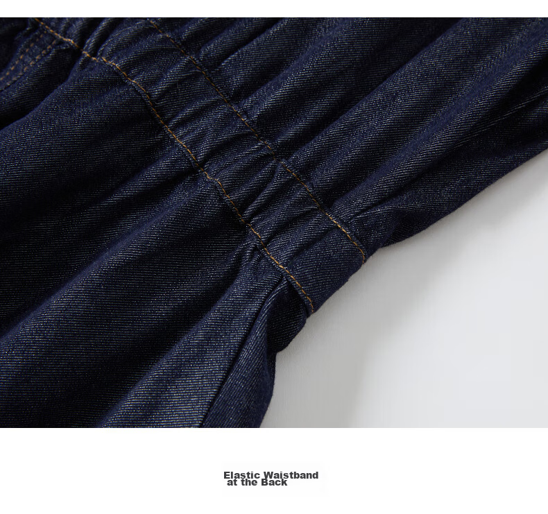 JUZII ANNAKOU Sea Salt Summer Elegant Commuter Slim Lightweight Denim Dress Summer Dark Blue XS 16