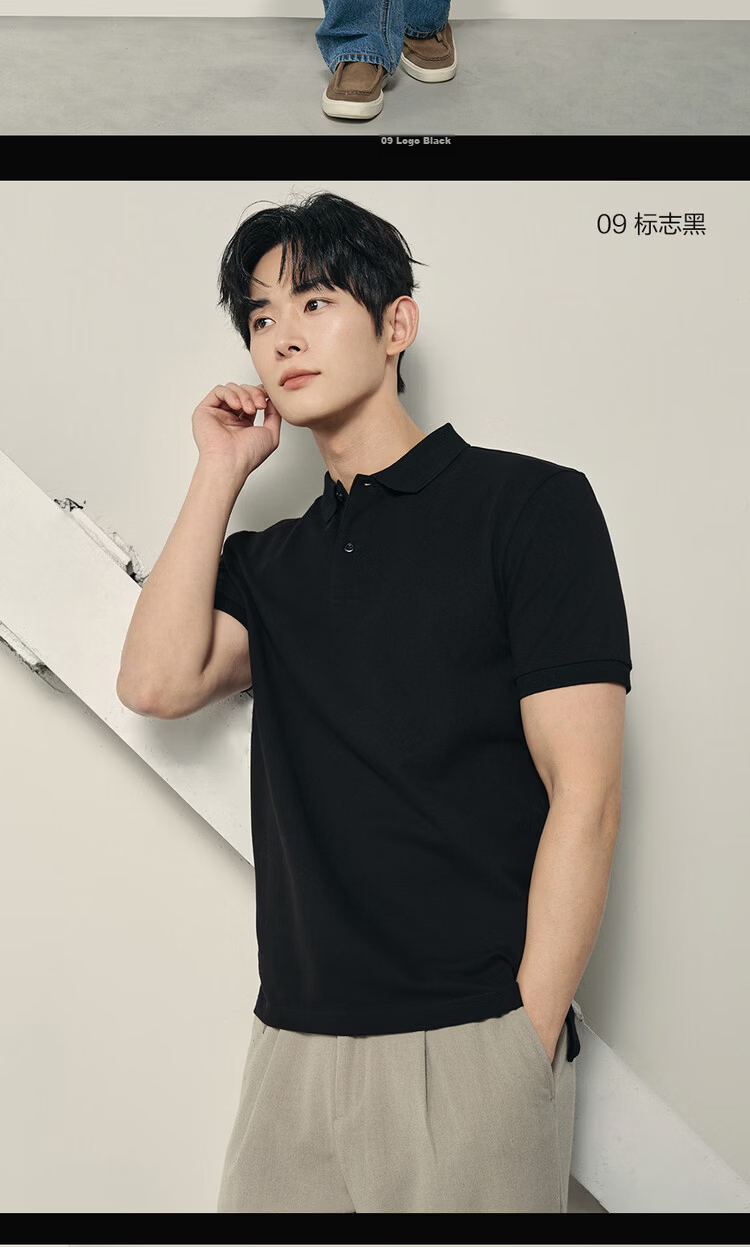 Giordano 2026 Summer Solid Color Polo Shirt Short Sleeve Men 01016503 Korean Style 18