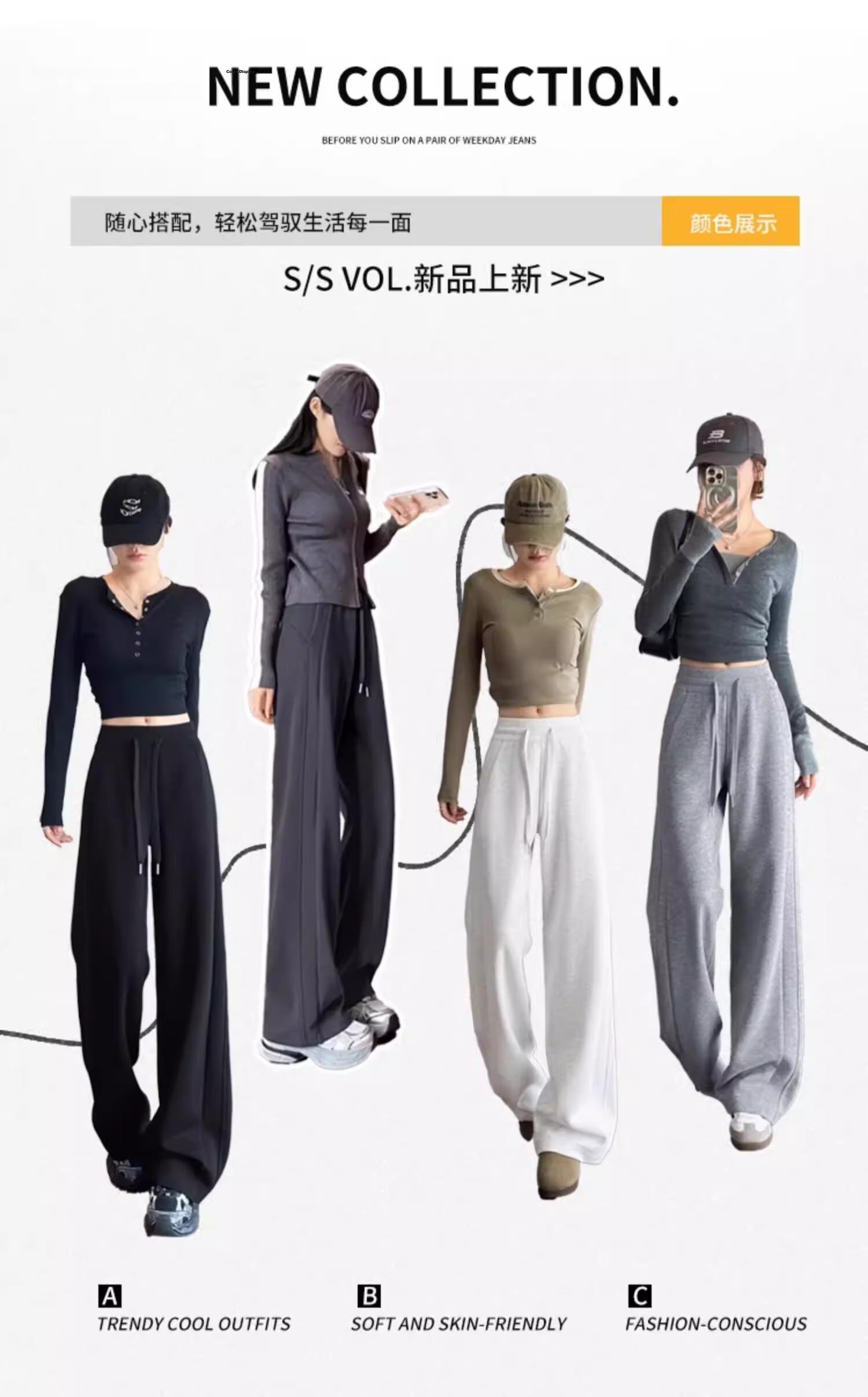 La Chapelle Women's Narrow Fit Sports Pants Spring Thin Wide Leg Casual Pants Summer Straight Leg Sweatpants White Gray 4XL 4