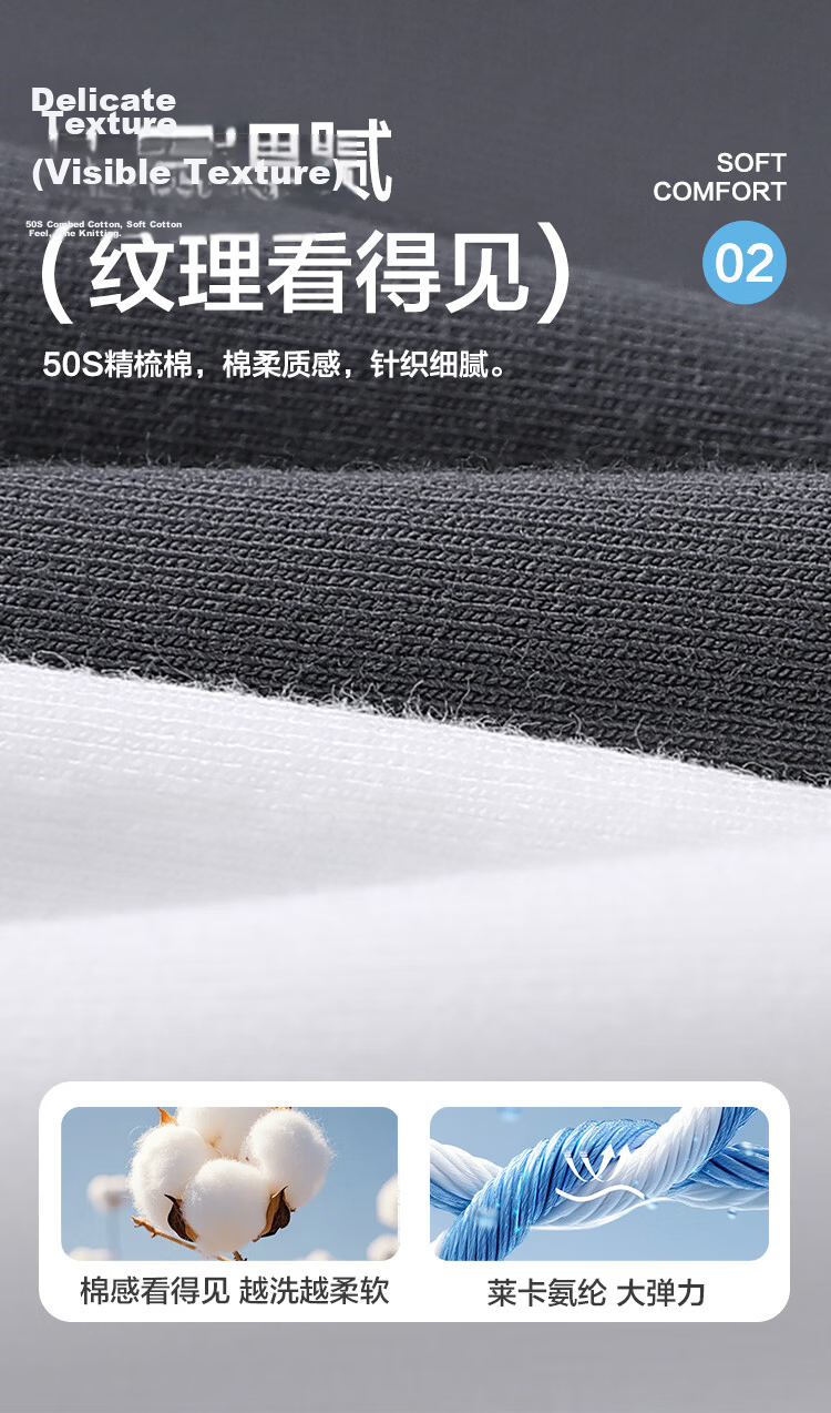Hodohome Men's Soft Cotton Basic T-Shirt Round Neck Short Sleeve White Solid Color Simple Fashion White 170 3