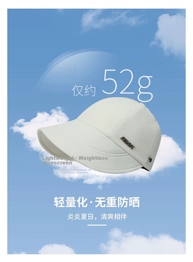 Peak Women's Sun Protection Hat with Ponytail Hole, Large Brim, Slimming Face, Lightweight Breathable Outdoor UV Protection, Foldable 4