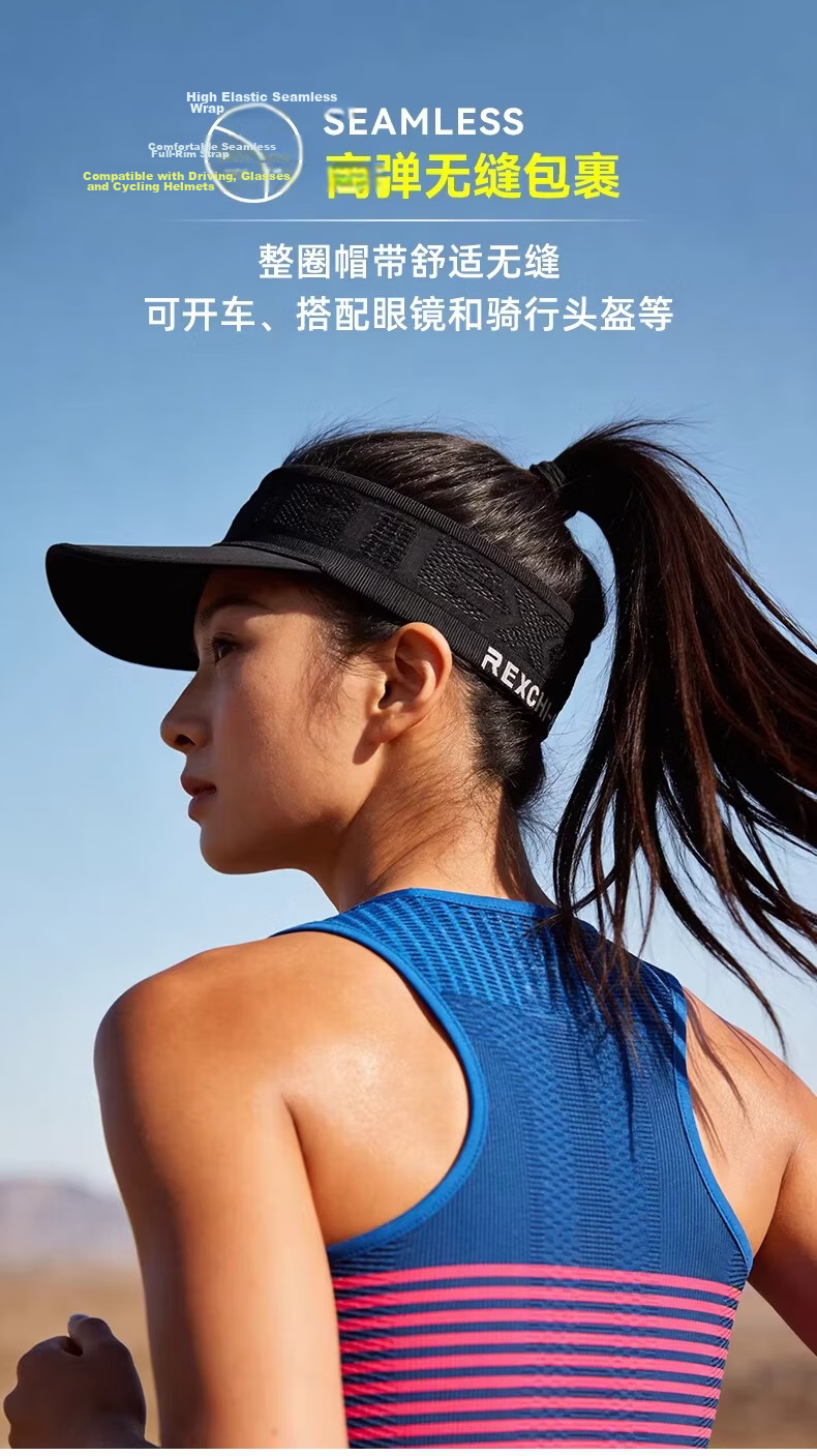 GOLOVEJOY Lightweight Breathable Sweat-Absorbing Outdoor Running Sun Hat Cap for Men and Women, Black 9
