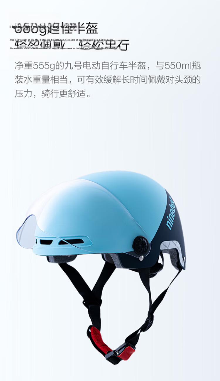 Ninebot Electric Scooter Helmet 3C Certified Motorcycle Helmet Unisex Lightweight Half Helmet Sun Protection Safety Cap White M 2