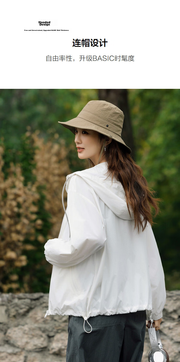 Demana UPF50+ UV Protection Spring Outdoor Sports Hooded Drawstring Petite Women's Jacket 6