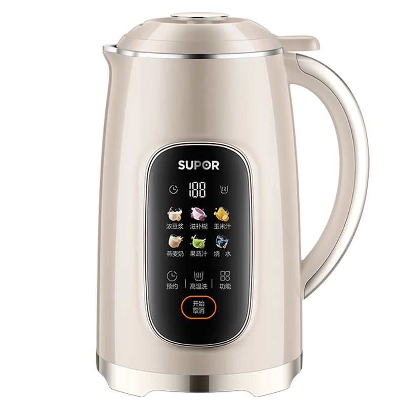 SUPOR Soy Milk Maker Pure Titanium Inner Pot 2026 New Model 1.2L Household Fully Automatic No-Cook Multifunction Quiet Blender with Appointment and No-Filter Multigrain Processor DJ12B-T88