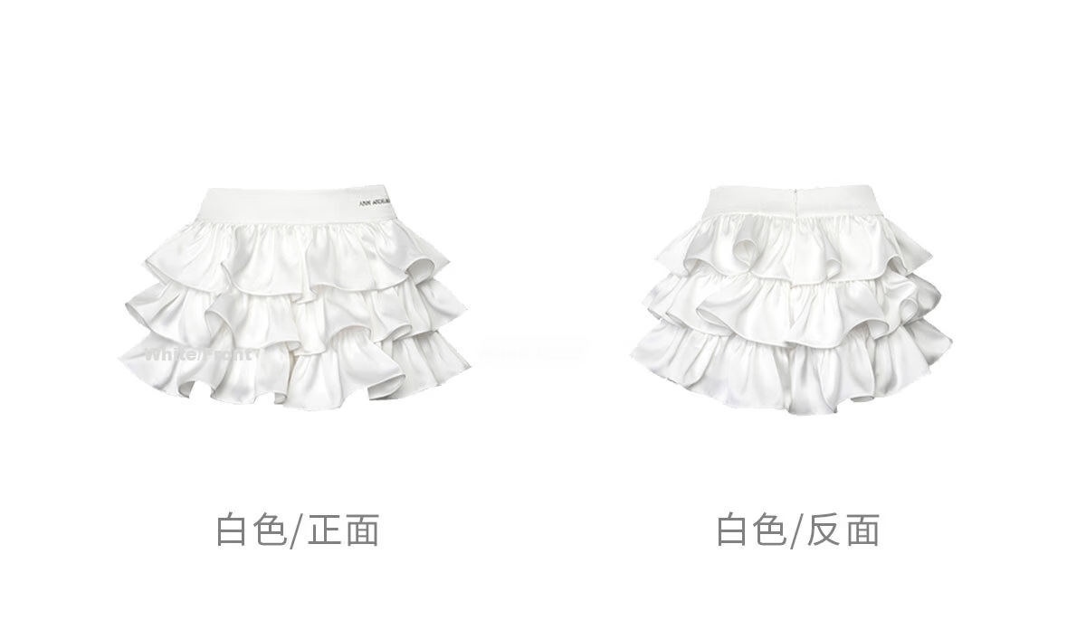 ANN ANDELMAN Official Ballet Style Cake Skirt High Waist Black Mini Skirt Women S [Li Najiong Same Style] 14