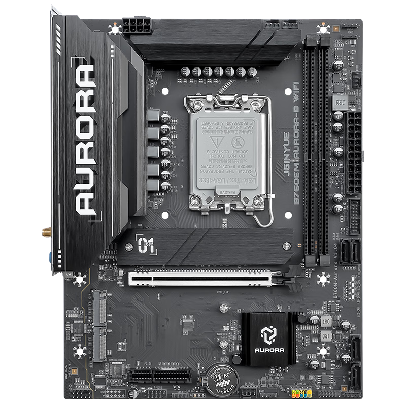 Jingyue B760EM AURORA-B WIFI Aurora DDR4 Gaming Motherboard for i5 14600KF/12600KF/14490F Intel B760/LGA 1700