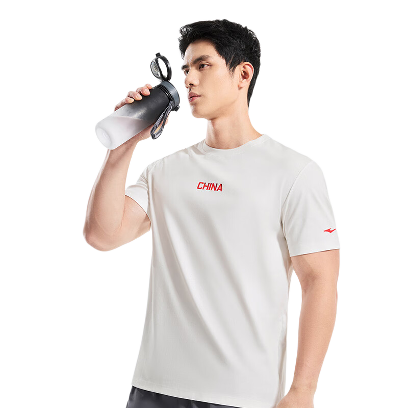 Erke Men's Crew Neck Short Sleeve Knit Shirt Summer Skin-Friendly Soft Breathable Sports T-Shirt Fashion Casual Base Layer Top