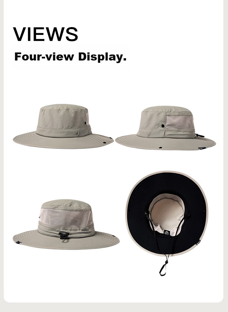 TOPEX Outdoor Sun Protection Hat for Men Large Head Circumference Summer Mountaineering Hiking Fishing Sunshade Water-Repellent Hat 10