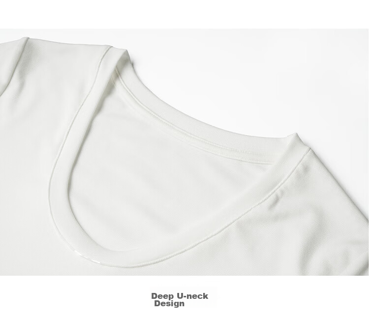 Olrain White U-Neck Slim Fit Short Sleeve T-Shirt for Women Summer Petite Top White L 18