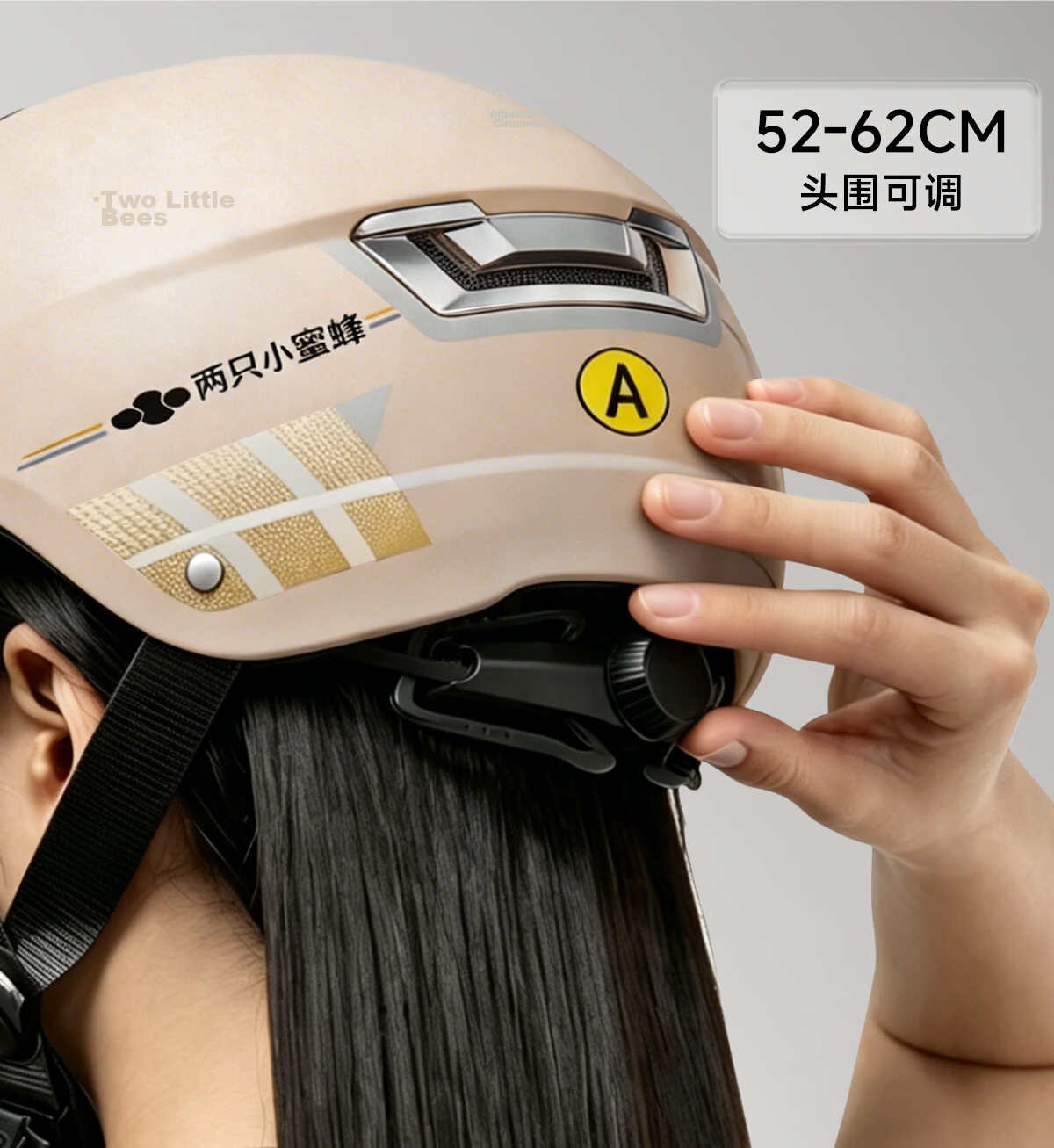 TWOBEE 3C Certified Helmet Electric Scooter Electric Bike Unisex Four-Season Safety Helmet Windproof Half Helmet Gray 17