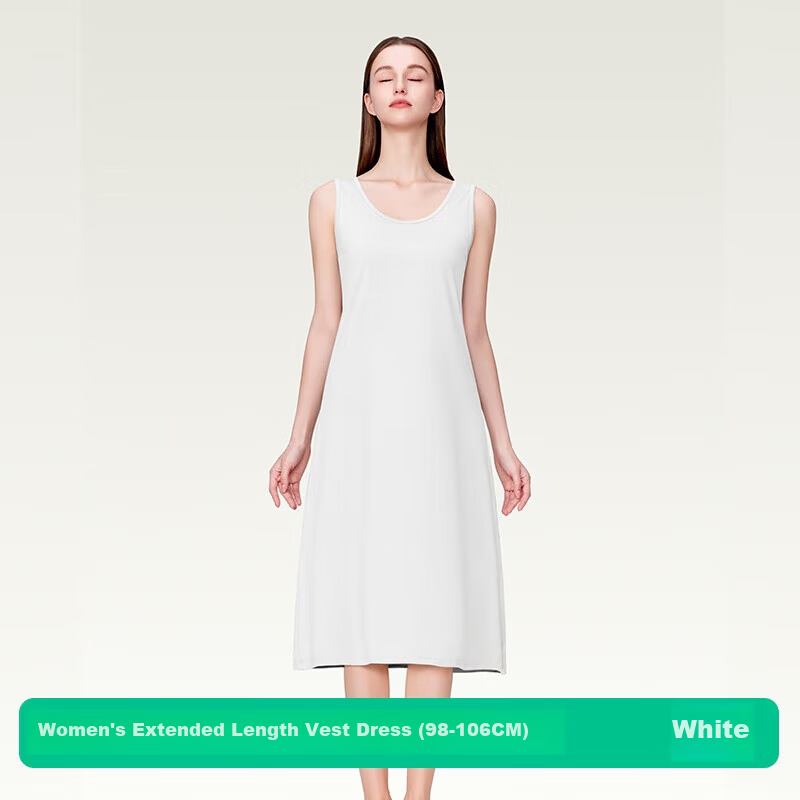 Jianyun Modal Women's Sleeveless Mid-Length Camisole Dress Thin Layering Slip Dress Summer Nightgown