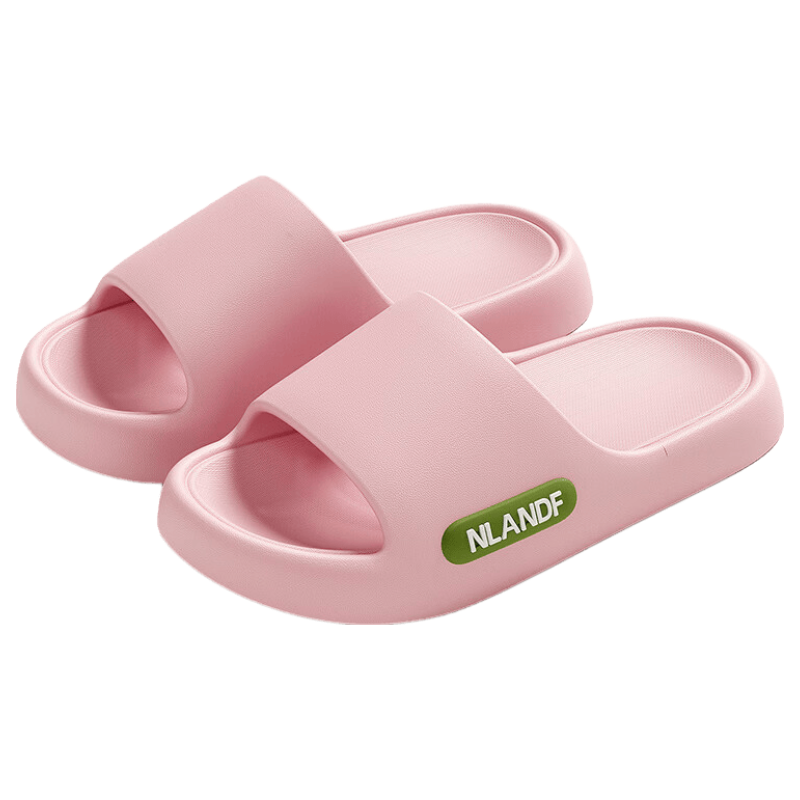 LANDF Men's Summer Slippers Indoor Outdoor Anti-Slip Antibacterial Odor-Resistant Soft Sole Bathroom Slippers Women's Pink Size 38-39